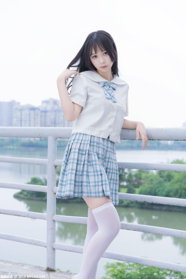 喵糖映画 – VOL.015 半度度度喵 白丝格子裙[43P381M]-1
