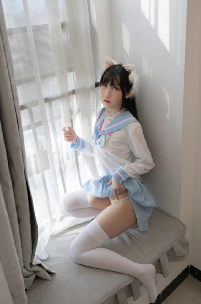 不呆猫 – NO.058 白色兔子JK[63P-342MB]-1