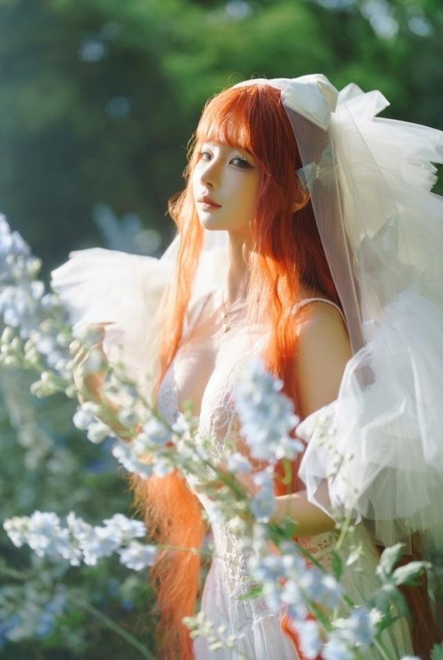 蠢沫沫 – NO.357 花丛婚纱 [67P-517MB]-1