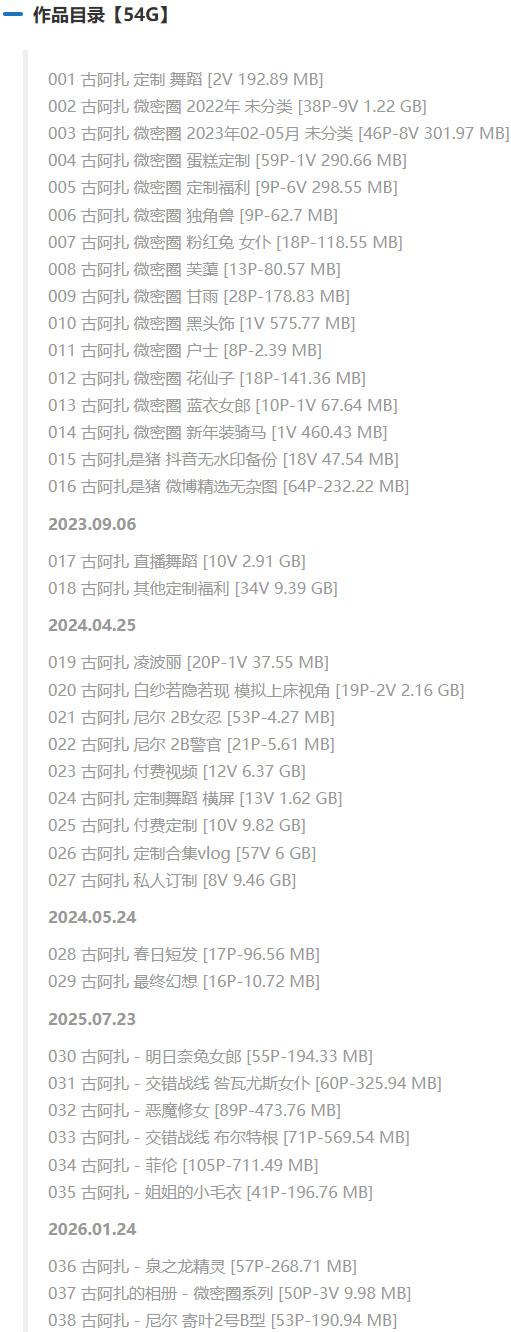 古阿扎 – 微密圈写真&视频合集【持续更新中】