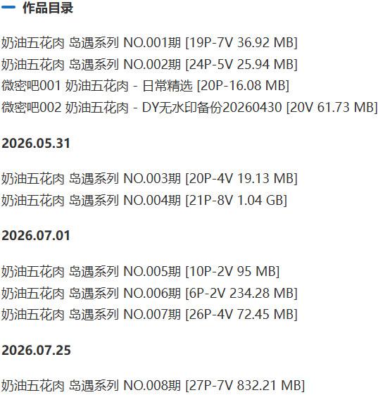 奶油五花肉 – 岛遇/微密圈等写真&视频合集【持续更新中】-1